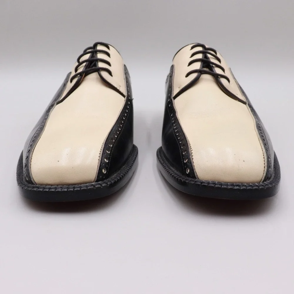 Mezlan Pesaro Mens Size 9M US Two Tone Leather Wingtip Spectator Oxford Shoes